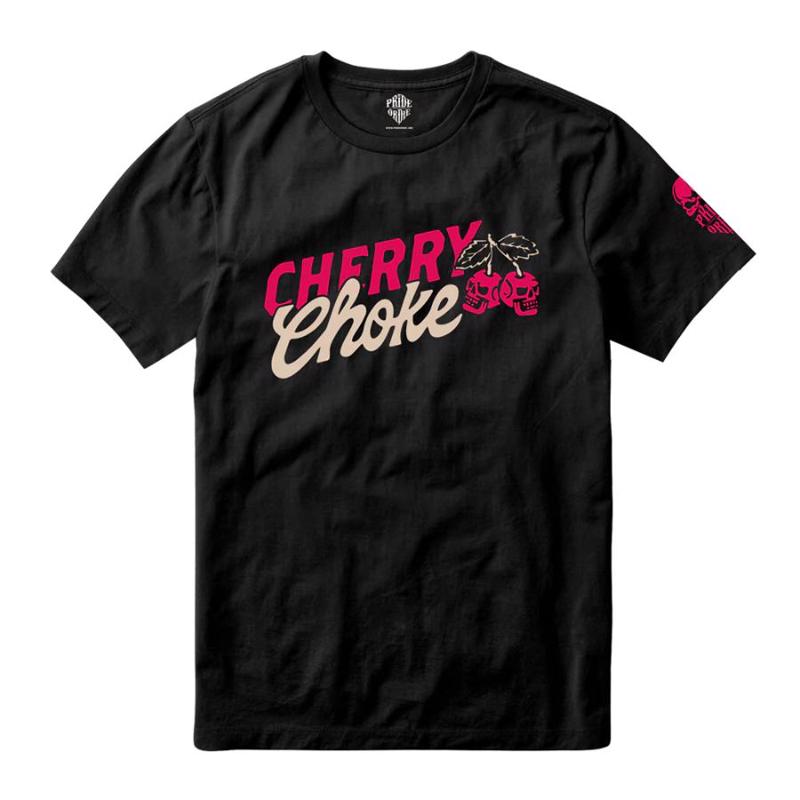 PRiDEorDiE cherry choke T-Shirt -black